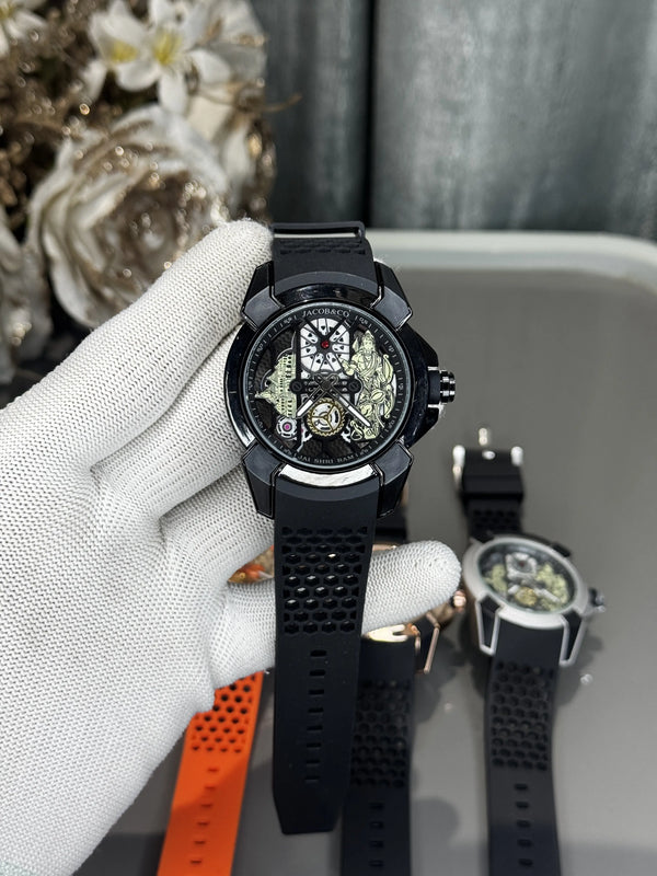Jacob&Co. Ram. All Black Quartz Watch