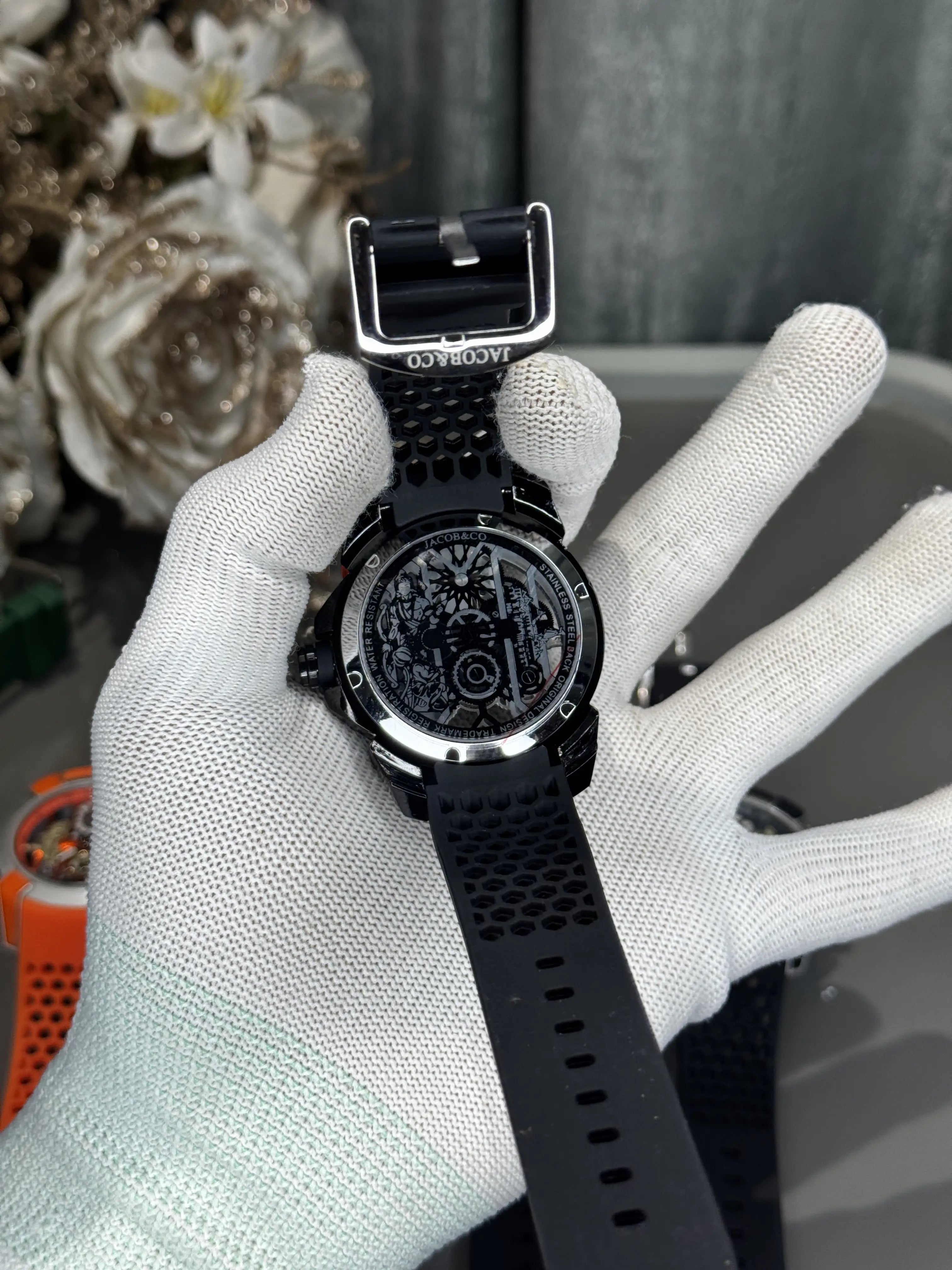 Jacob&Co. Ram. All Black Quartz Watch