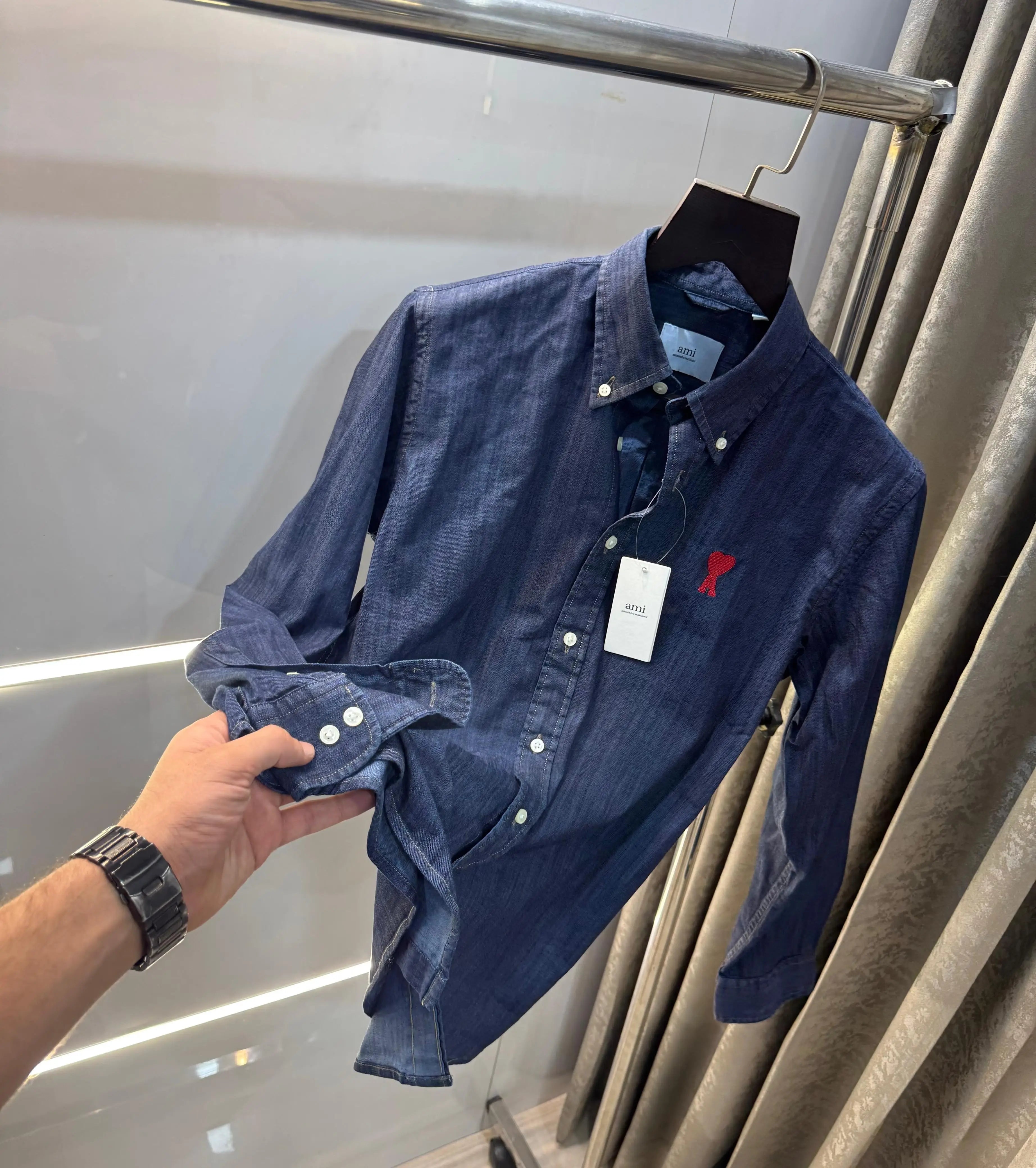 Ami Paris Dark Blue Imported Premium Shirt