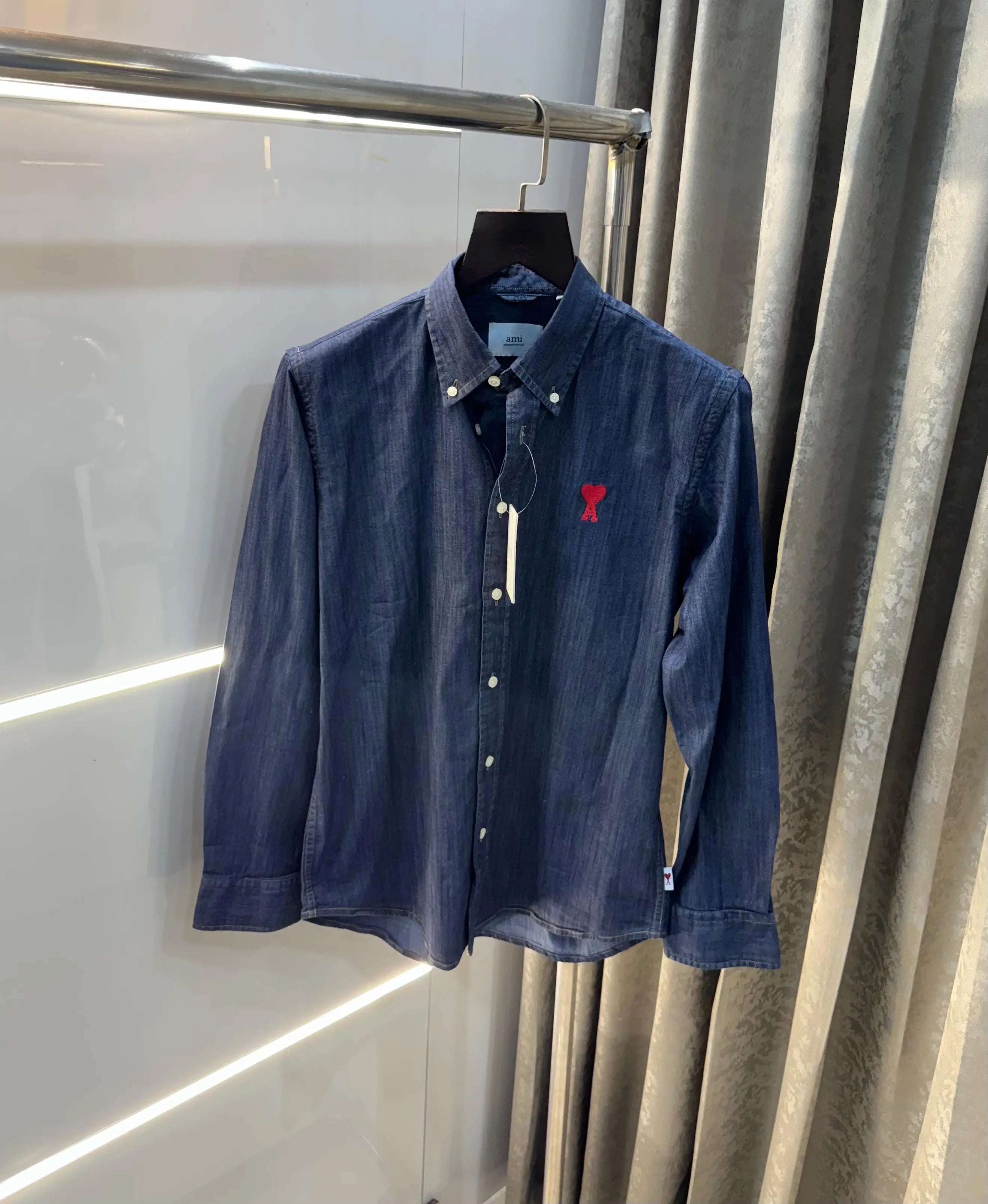 Ami Paris Dark Blue Imported Premium Shirt