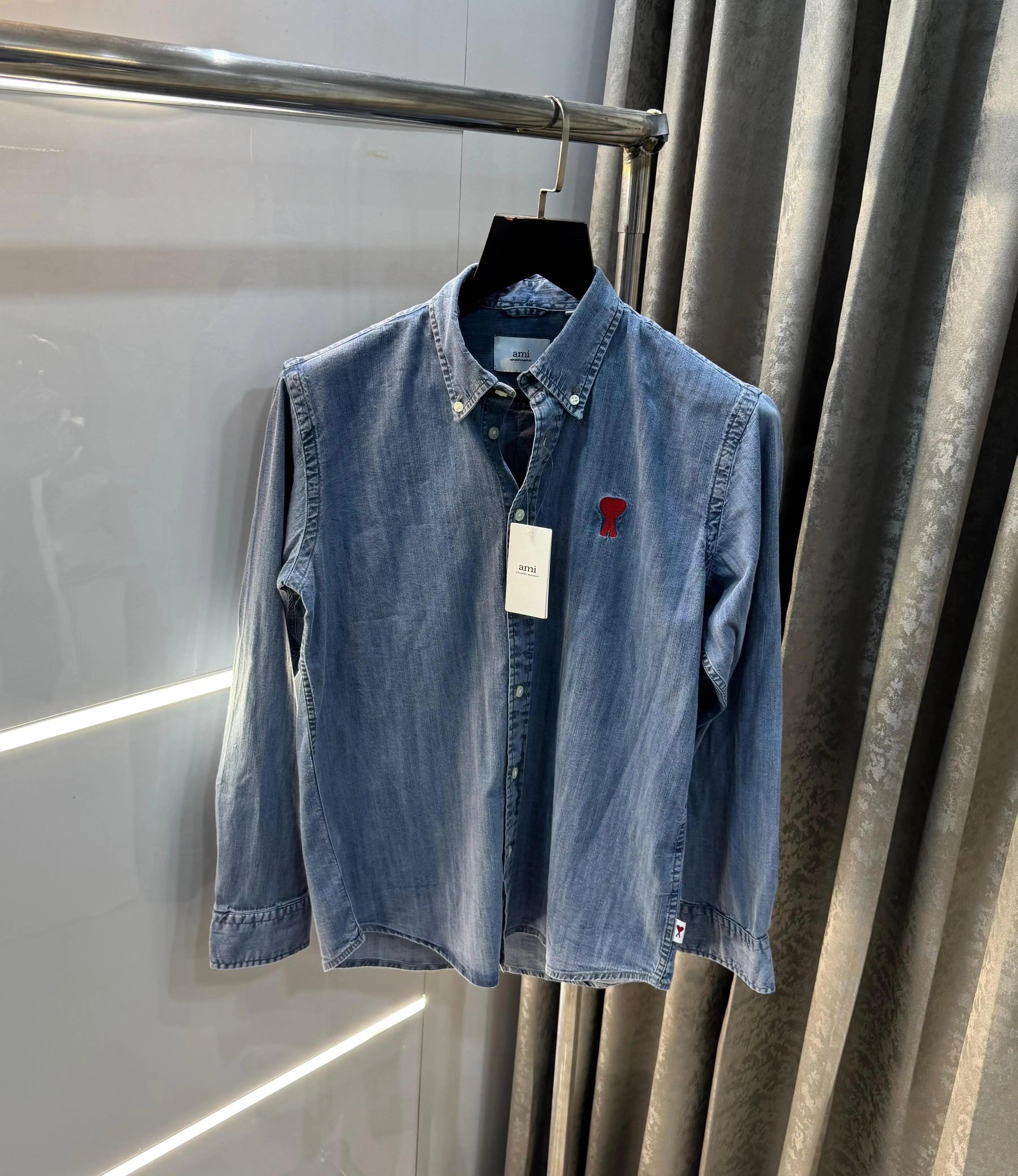 Ami Paris Mid Blue Imported Premium Shirt