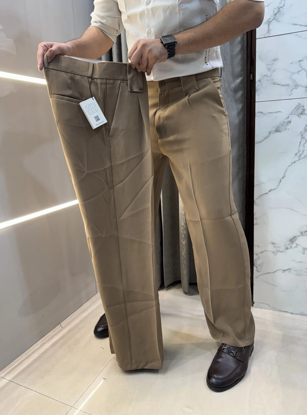 Balmai n Paris Brown Imported Boot Cut Trouser