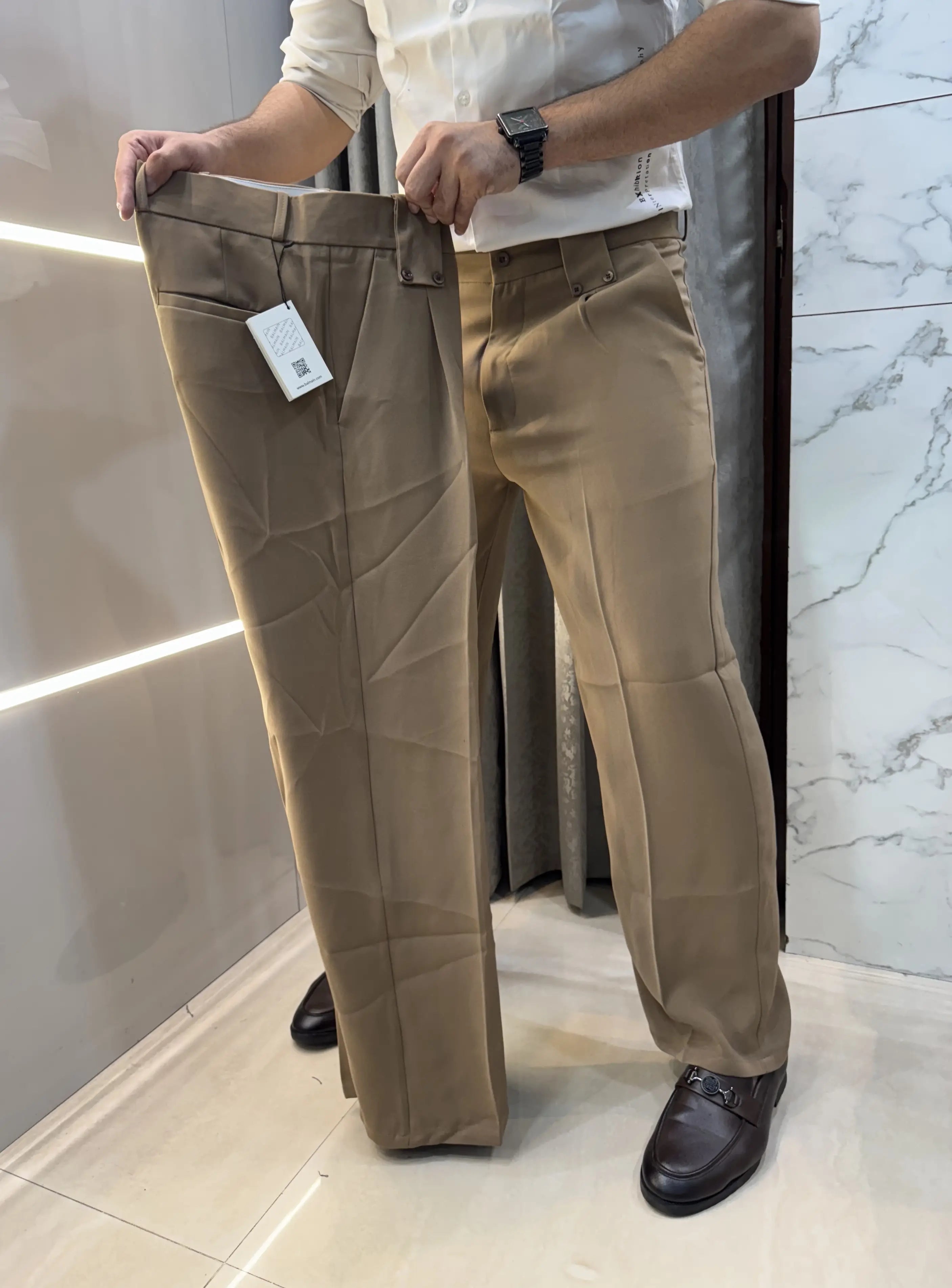 Balmai n Paris Brown Imported Boot Cut Trouser Main image