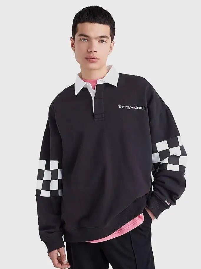 Tomm y Hilfiger Black Embroidery Logo Premium Full Sleeve Polo T-Shirt Secondary image
