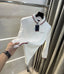 Tomm y Hilfiger White Logo Work Premium Full Sleeve Polo T-Shirt