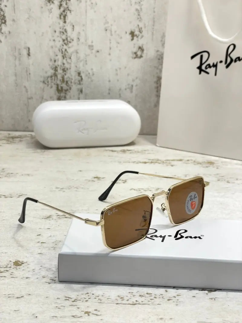 Rayban slim gold brown