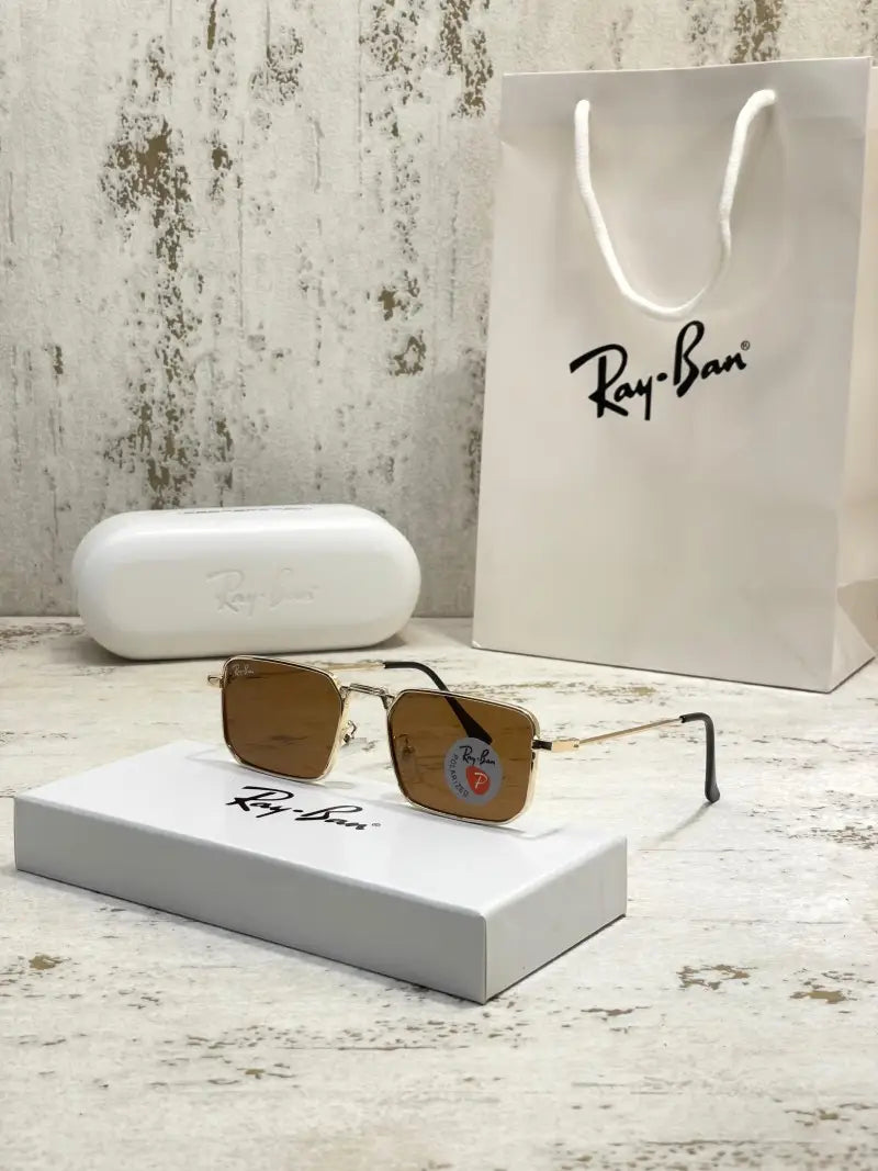 Rayban slim gold brown