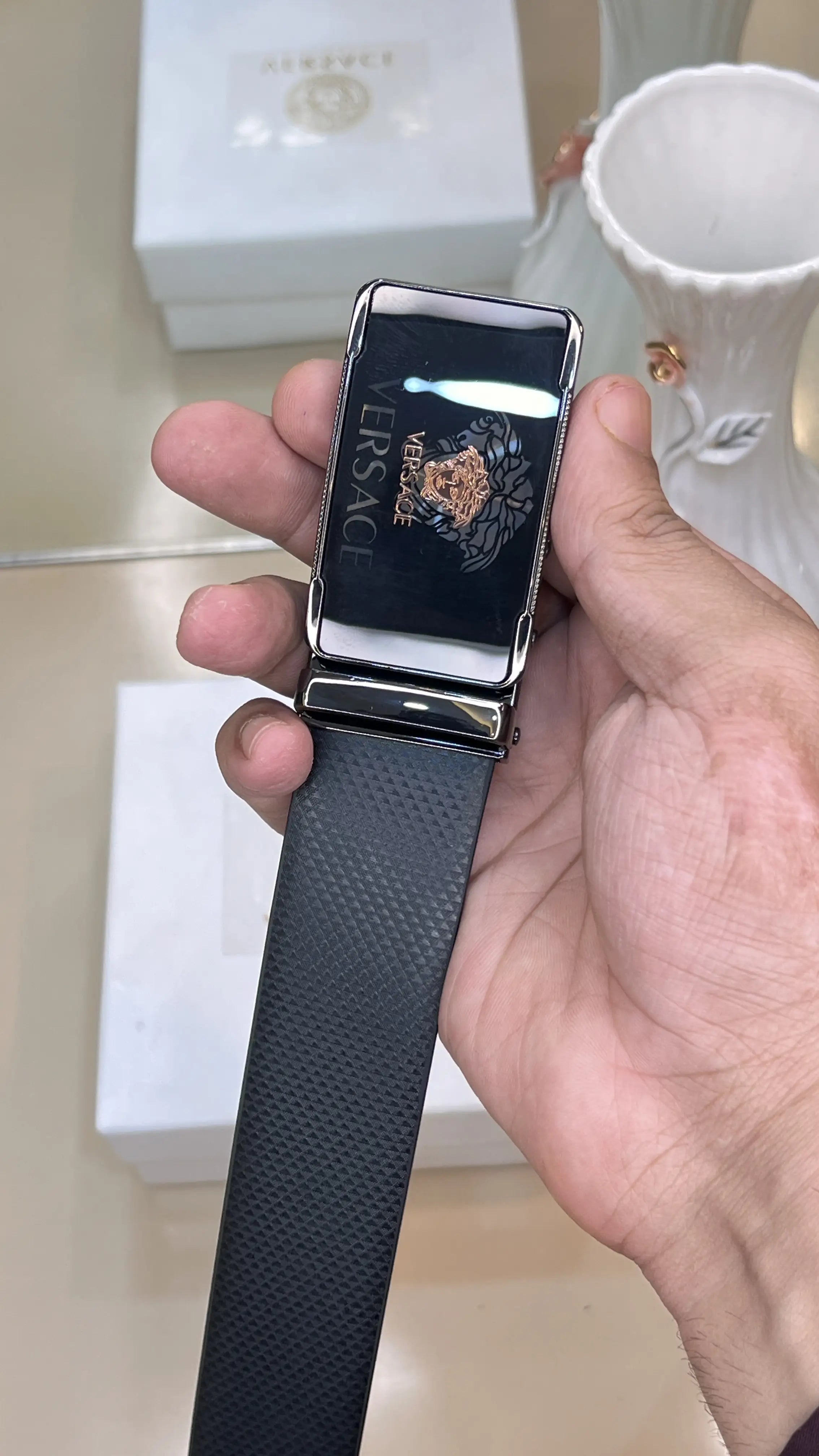 VERSACE  IMP PREMIUM QUALITY REVERSIBLE BELTS WITH OG BOX