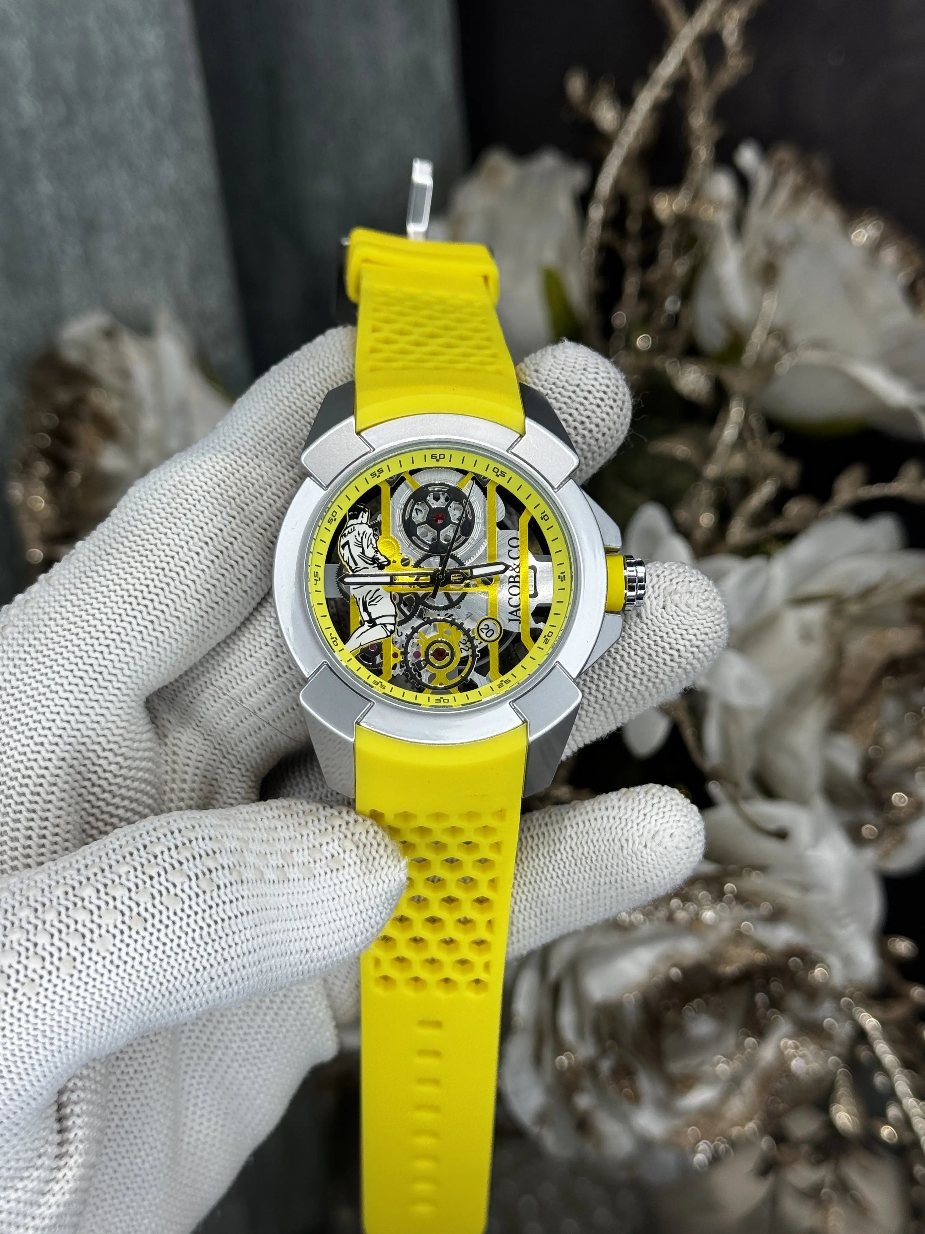 Jacob&Co. Cr7 Silver Yellow Premium Watch