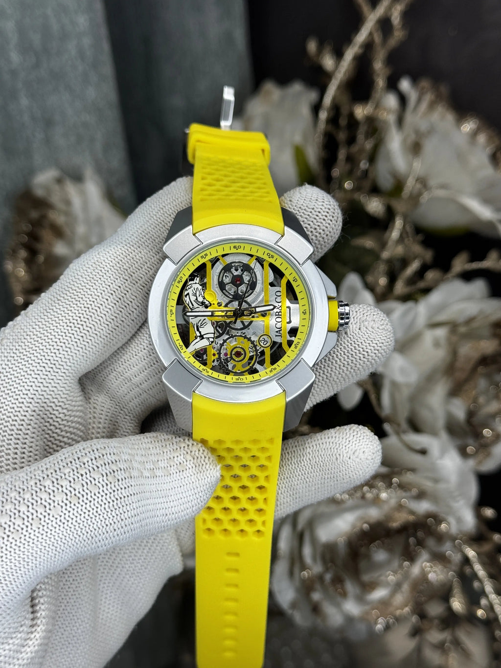 Jacob&Co. Cr7 Silver Yellow Premium Watch