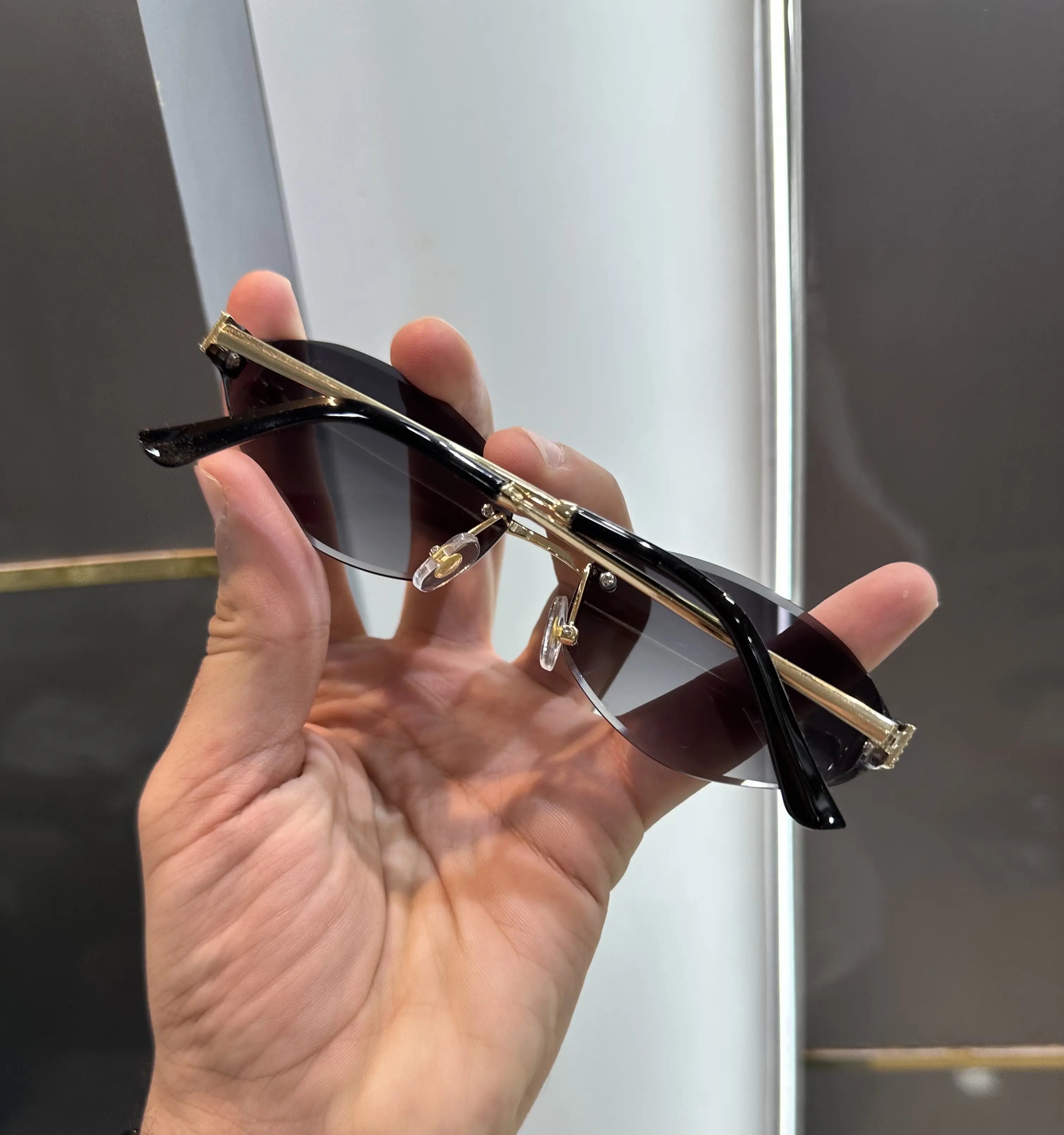Fend i Gold Black Designer Premium Shades 8865