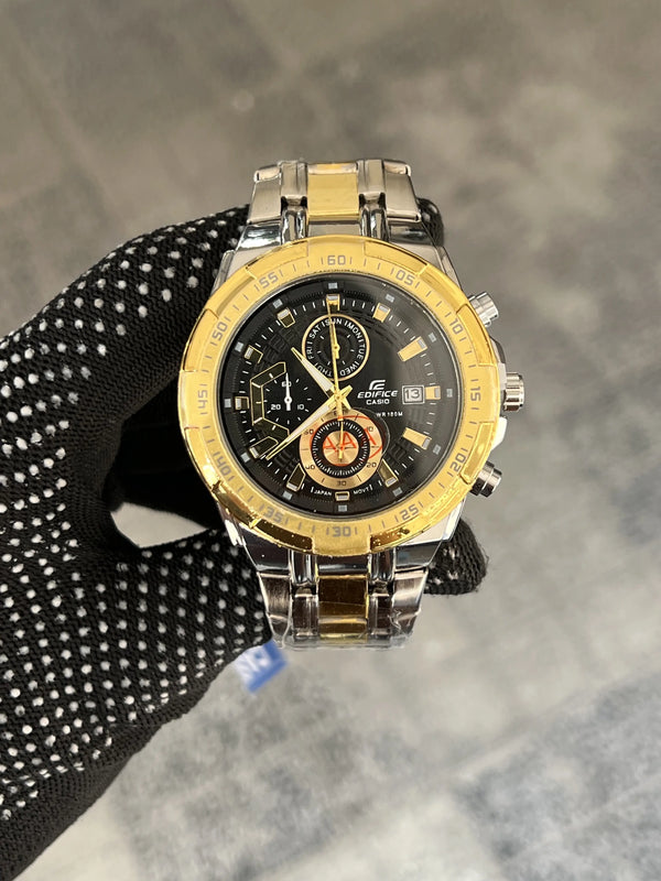 Casi0 Edifice Two Tone Black