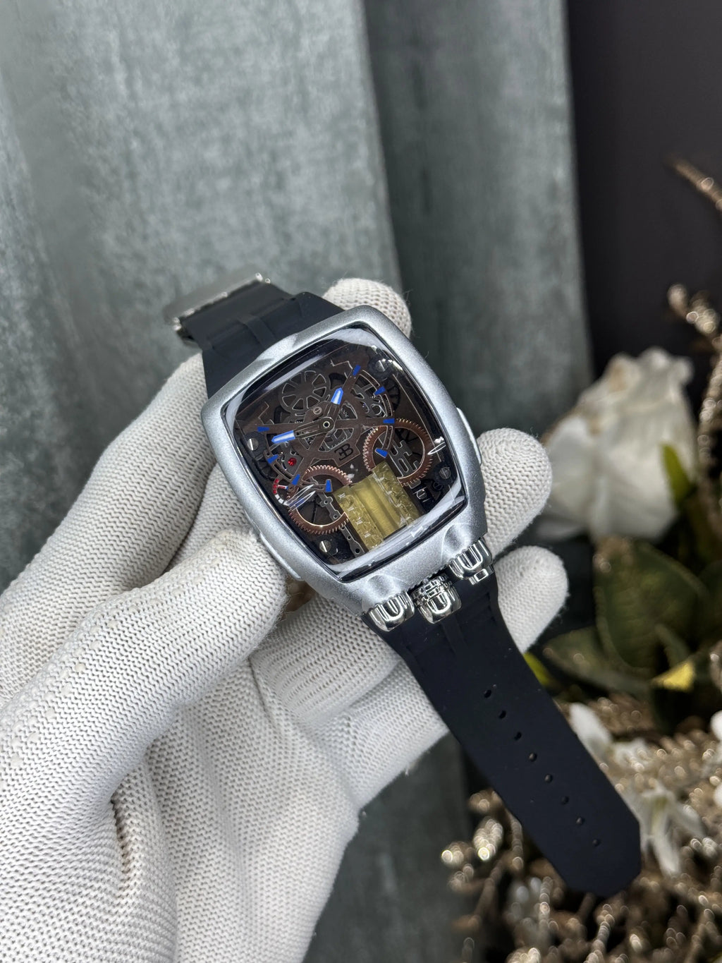 Jacob&Co. Silver Black Bugatt i Premium Watch