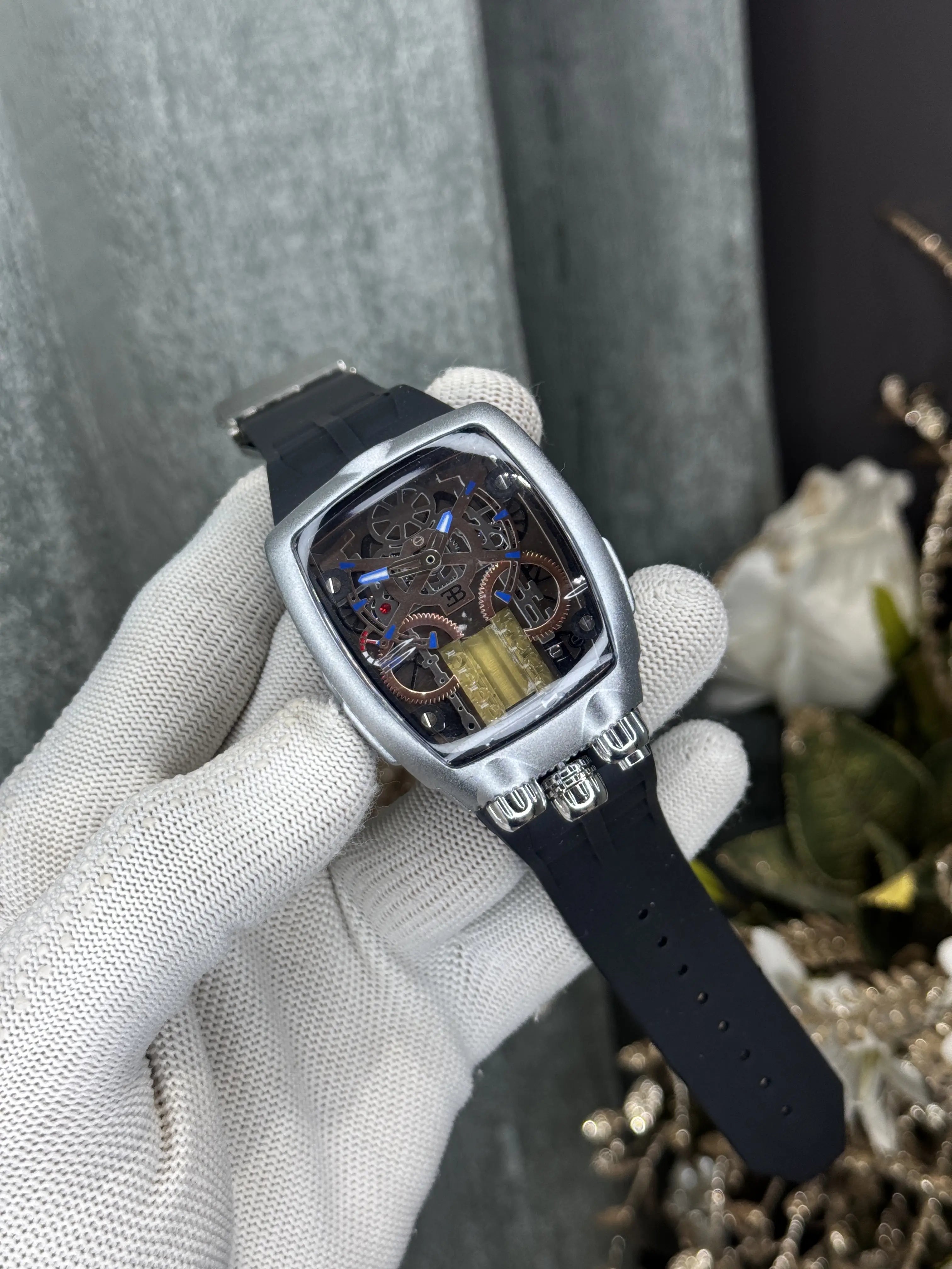 Jacob&Co. Silver Black Bugatt i Premium Watch