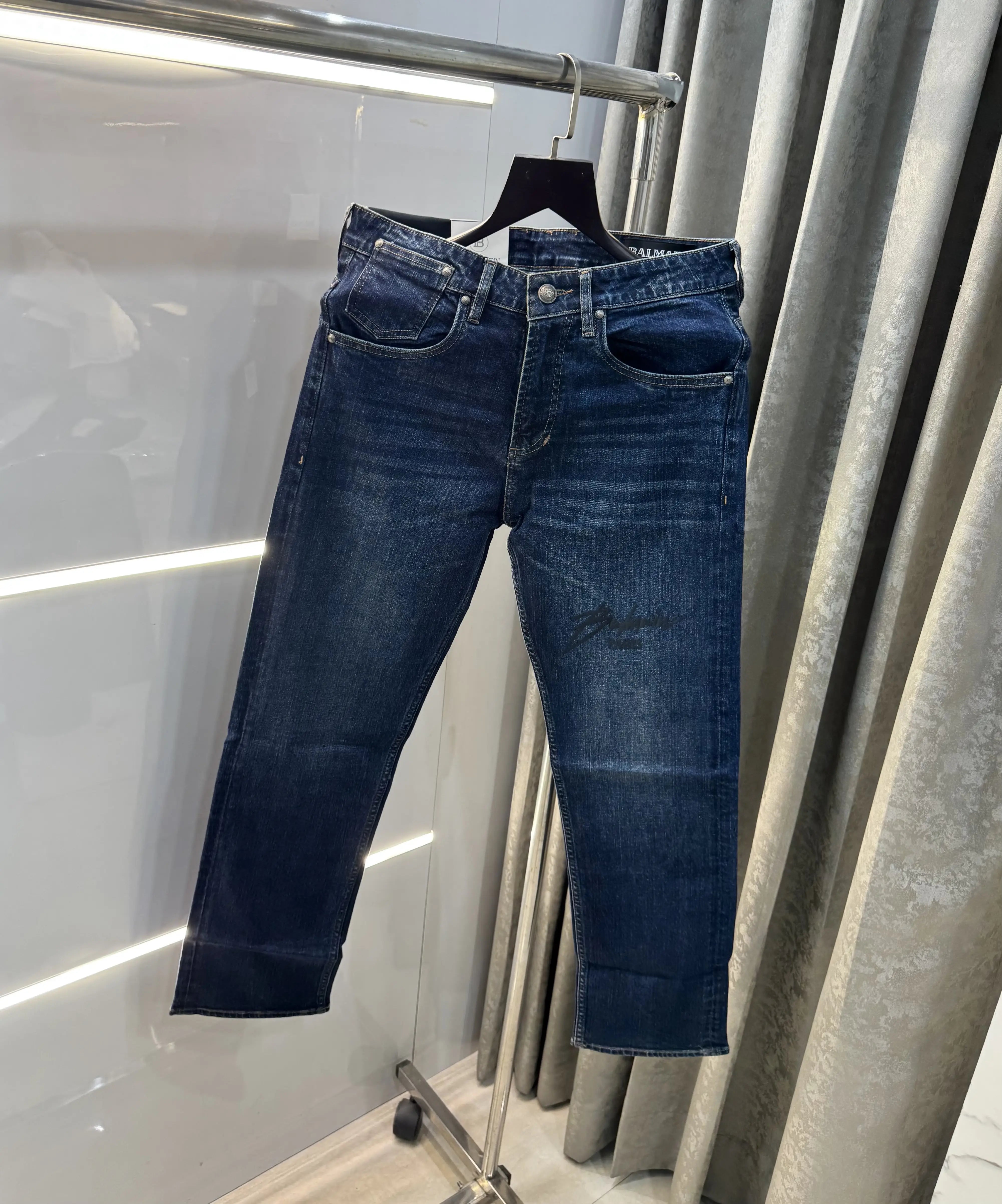 Balmai n Paris Greenish Pocket Imported Premium Denim Secondary image