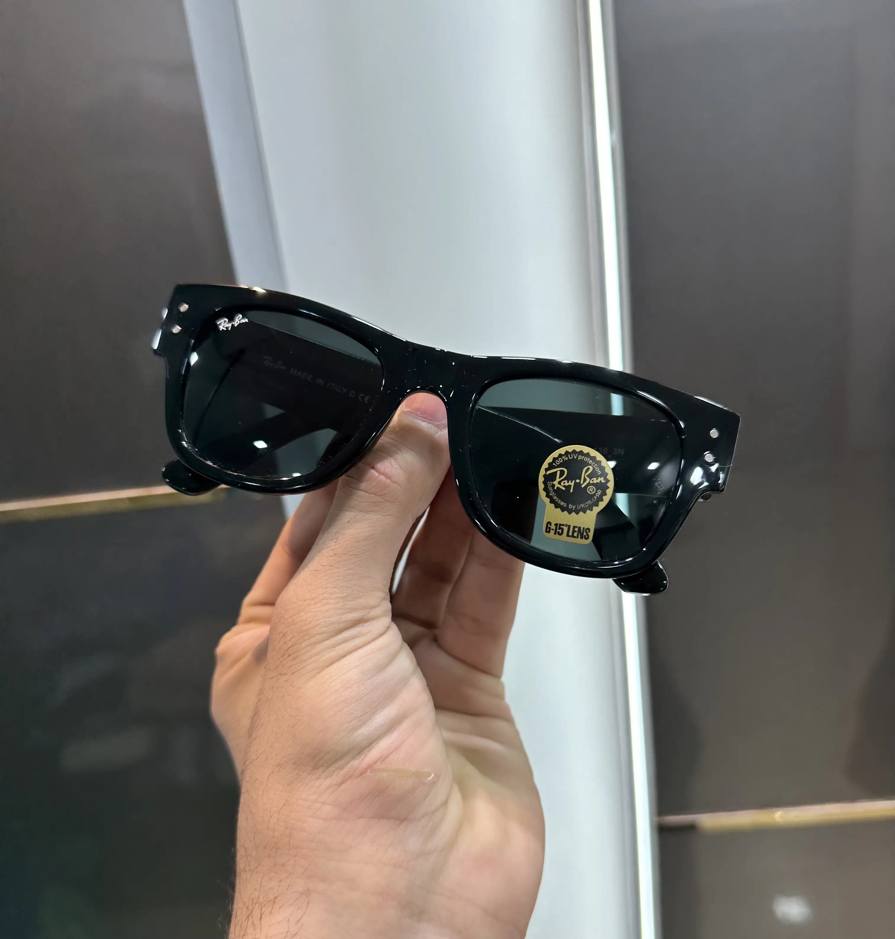 Ray Ban All Black Mega Wayfarer Premium Shades 840