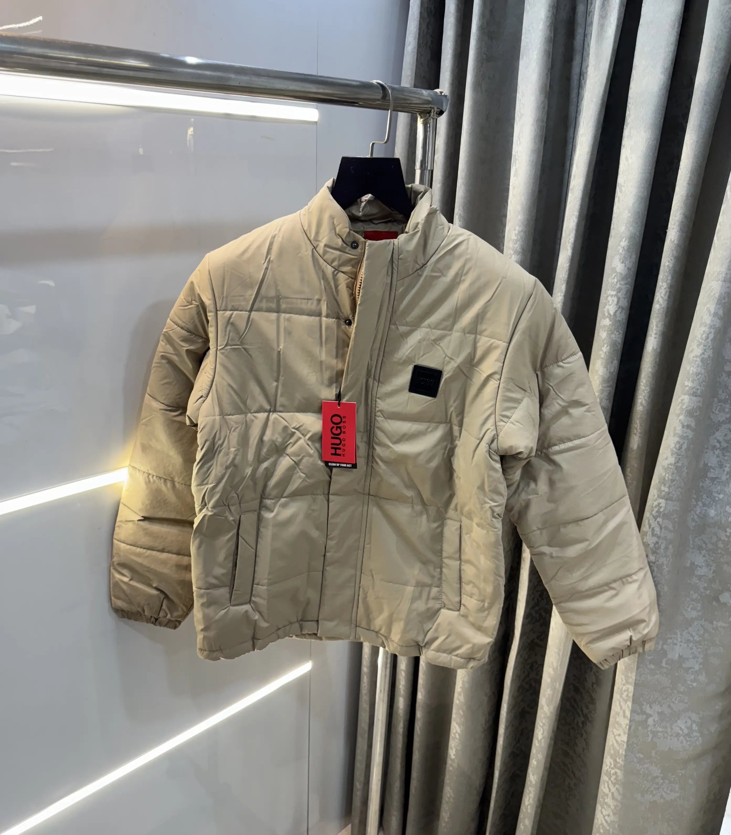 Hugo  Bos5 Beige Premium Puffer Jacket Main image