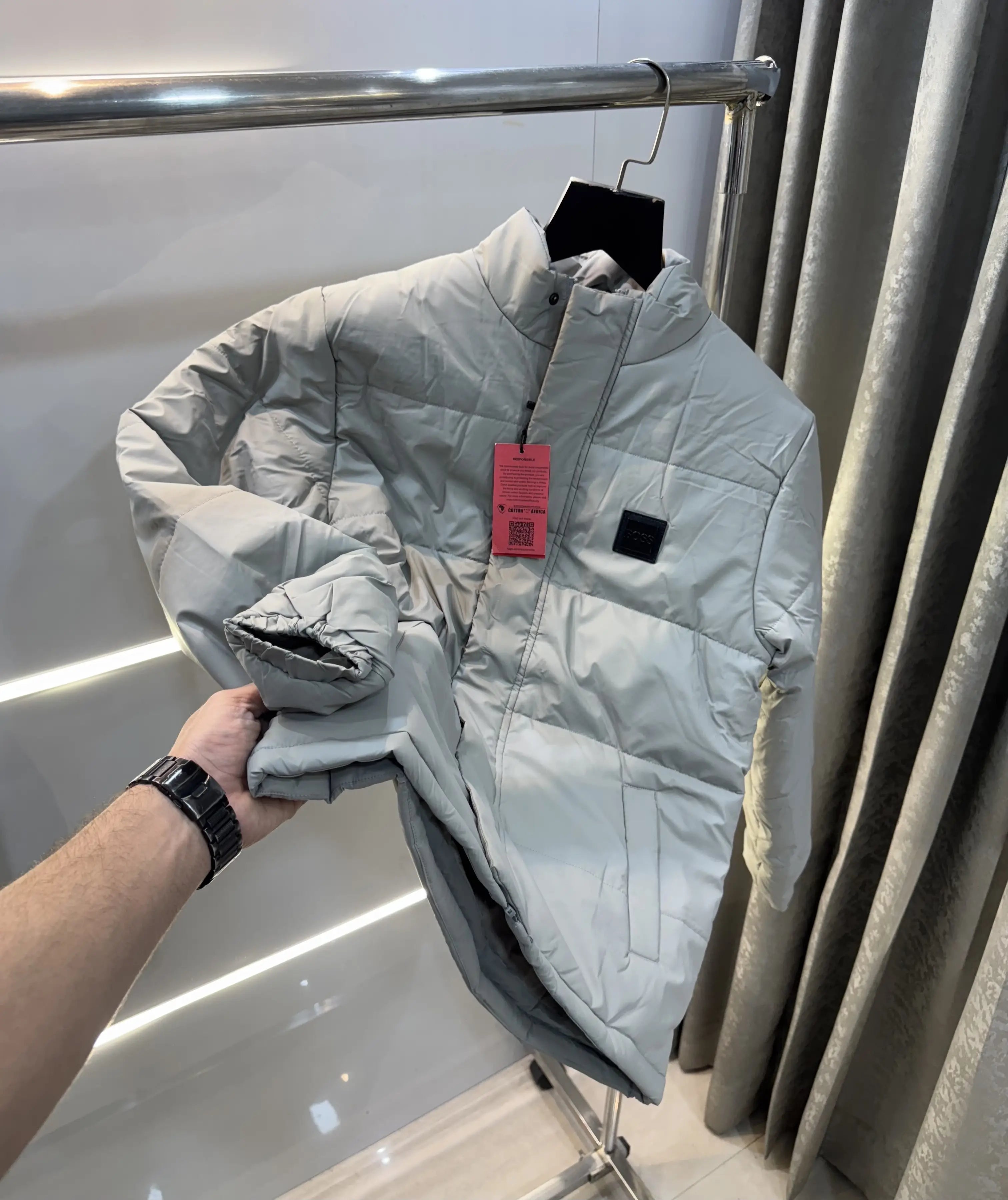 Hugo  Bos5! Grey Premium Puffer Jacket Secondary image