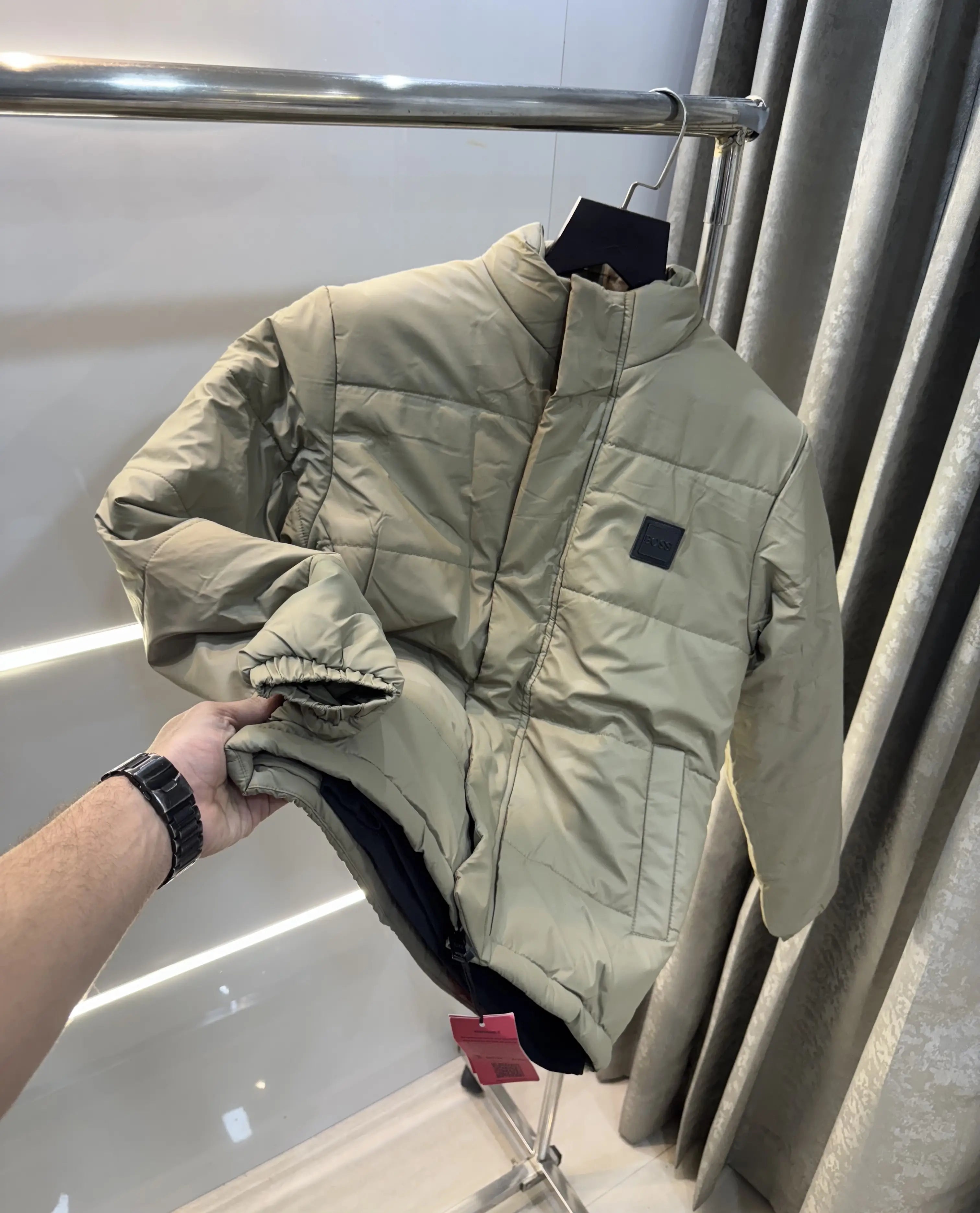 Hugo  Bo$s Olive Premium Puffer Jacket Secondary image