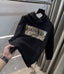 Balmai n Paris Black Logo Print Imported Hoodie