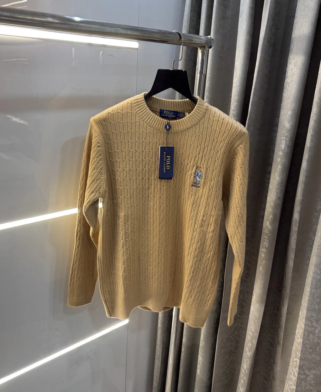 Ralp h  Laure n Beige Teddy Edition Imported Pull Over