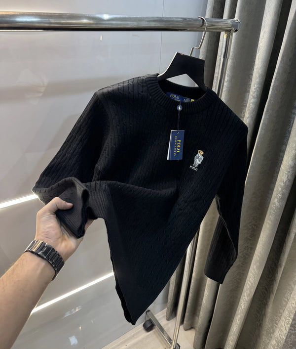 Ralp h  Lauren Black Teddy Edition Imported Pull Over