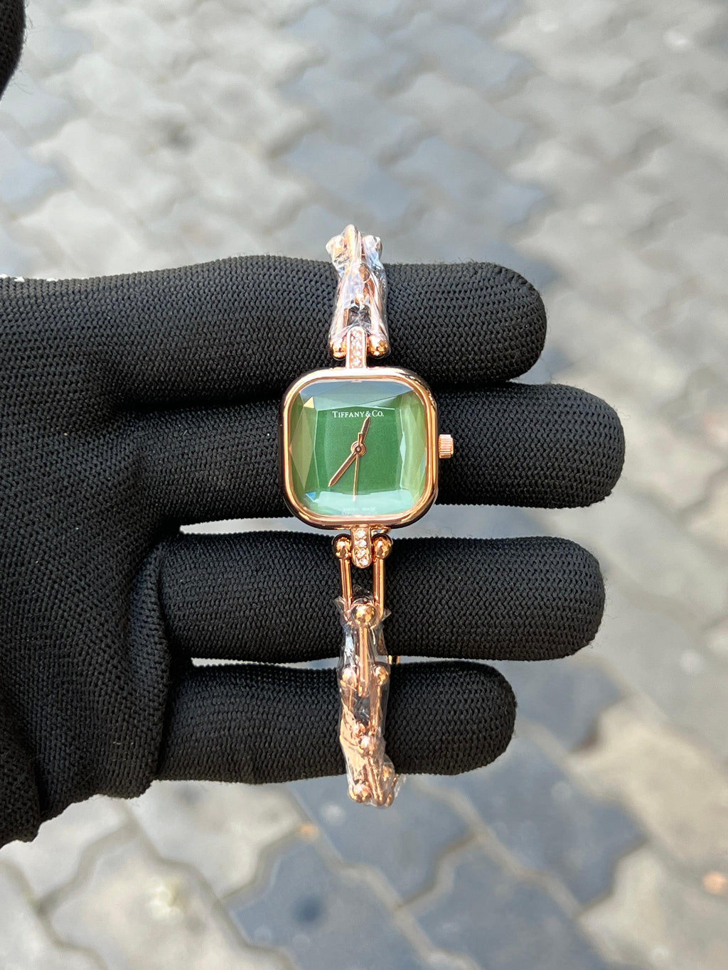 TIffANy & Co Rose Gold Green
