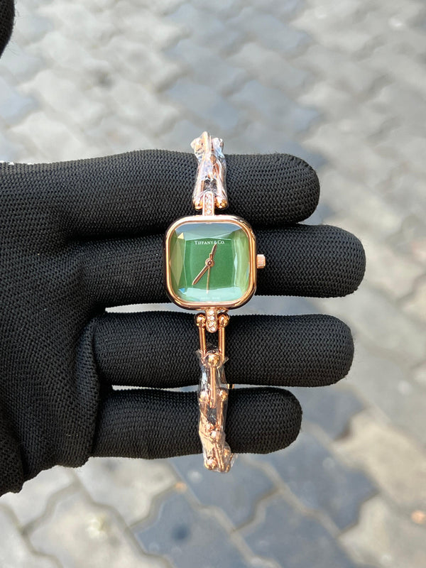 TIffANy & Co Rose Gold Green