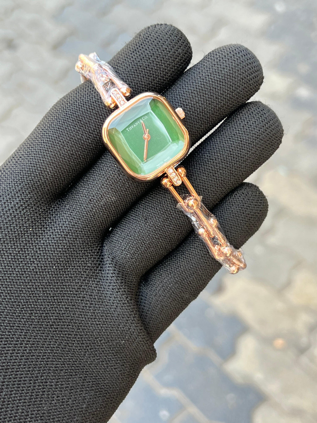 TIffANy & Co Rose Gold Green