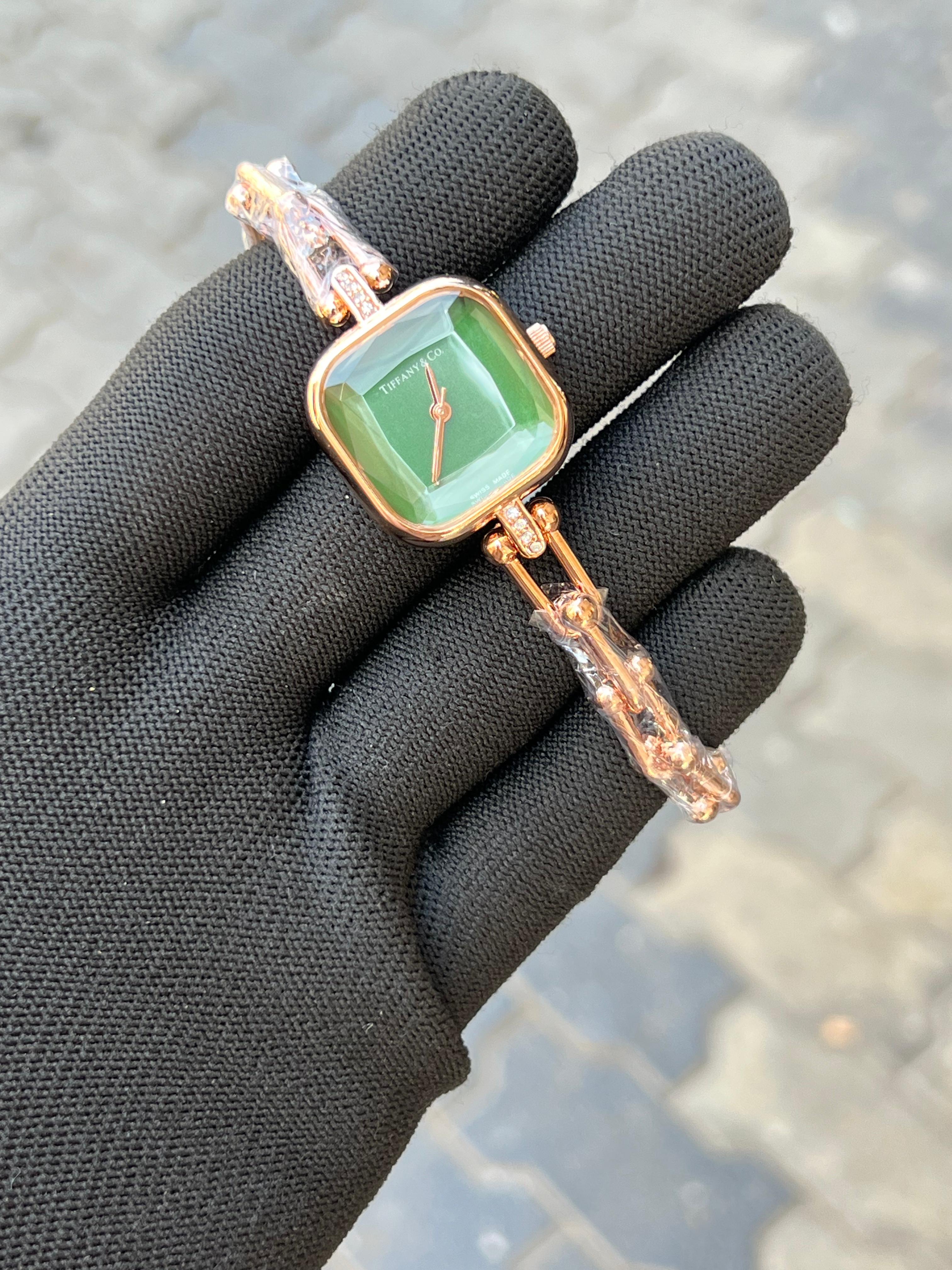 TIffANy & Co Rose Gold Green