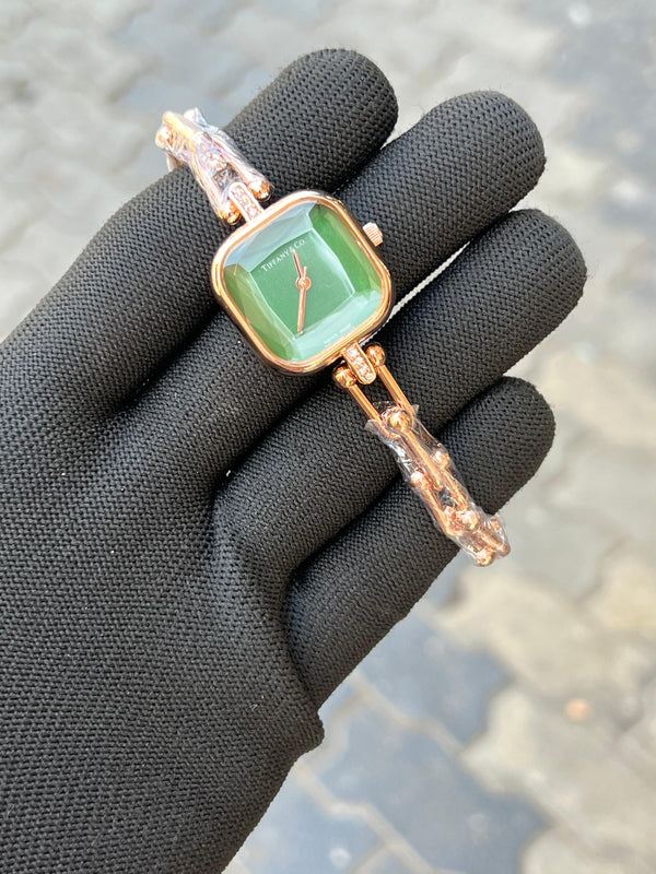 TIffANy & Co Rose Gold Green