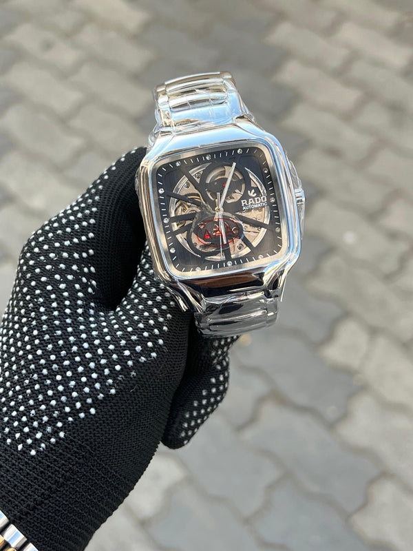Rad_o Square Silver Black