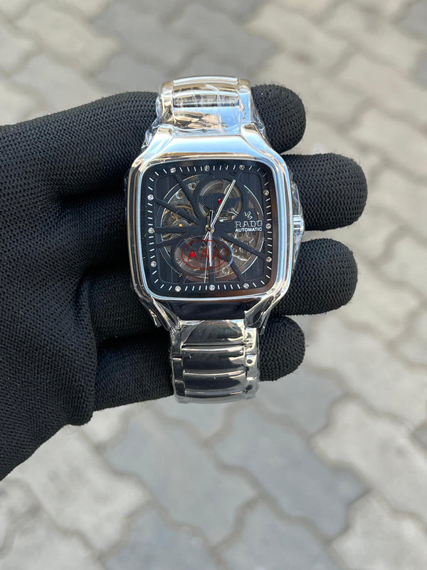 Rad_o Square Silver Black