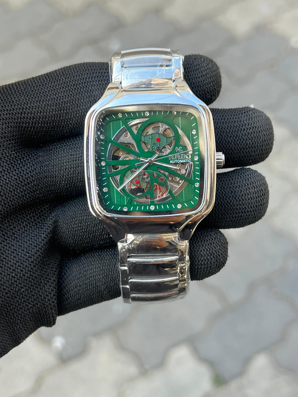 ra_do Square Silver Green