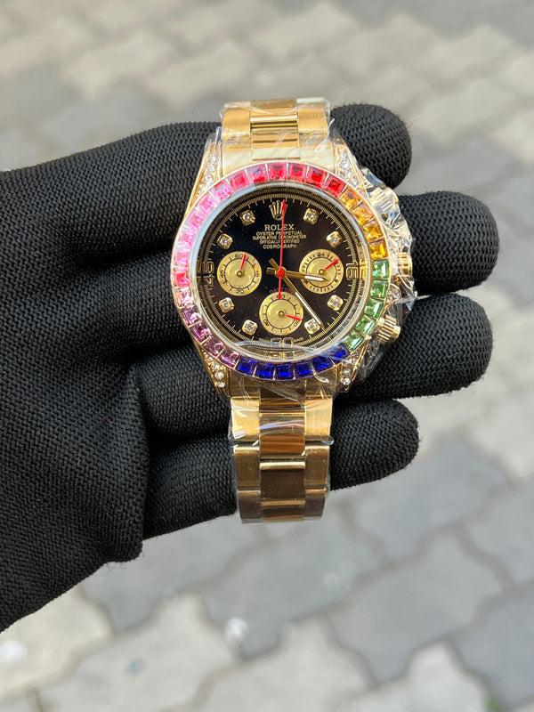 Role_..X! Oyster Daytona Rainbow Gold