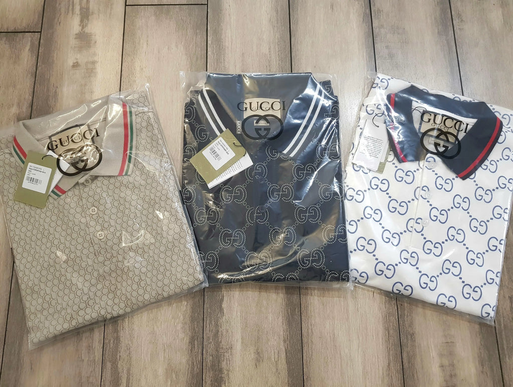Gucc i Black Collar Look Imported Polo T-Shirt