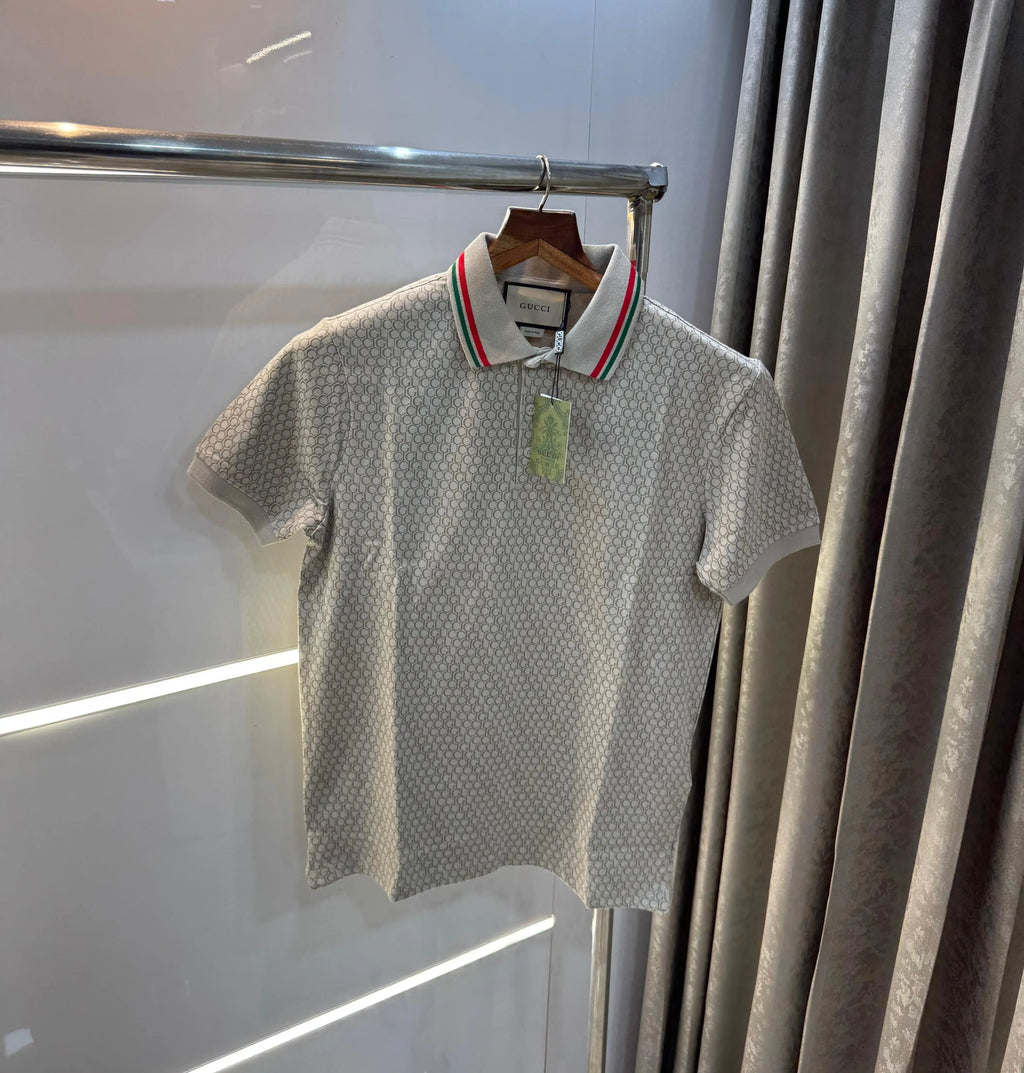 Gucc i Baige Collar Look Imported Polo T-Shirt