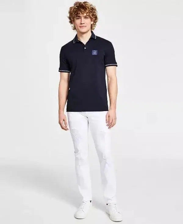 Arman i Exchange Navy Blue Patch Logo Premium Polo T-Shirt Main image