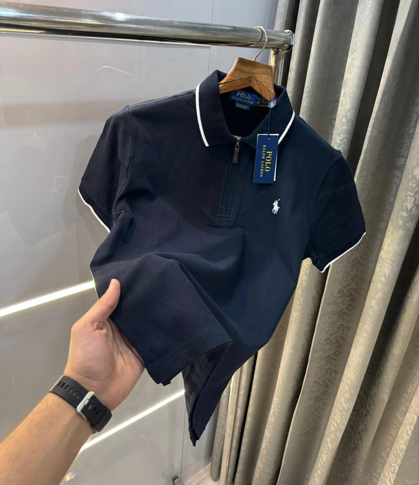 Ralph Laure n Navy Blue Embroidery Logo Premium Polo T-Shirt