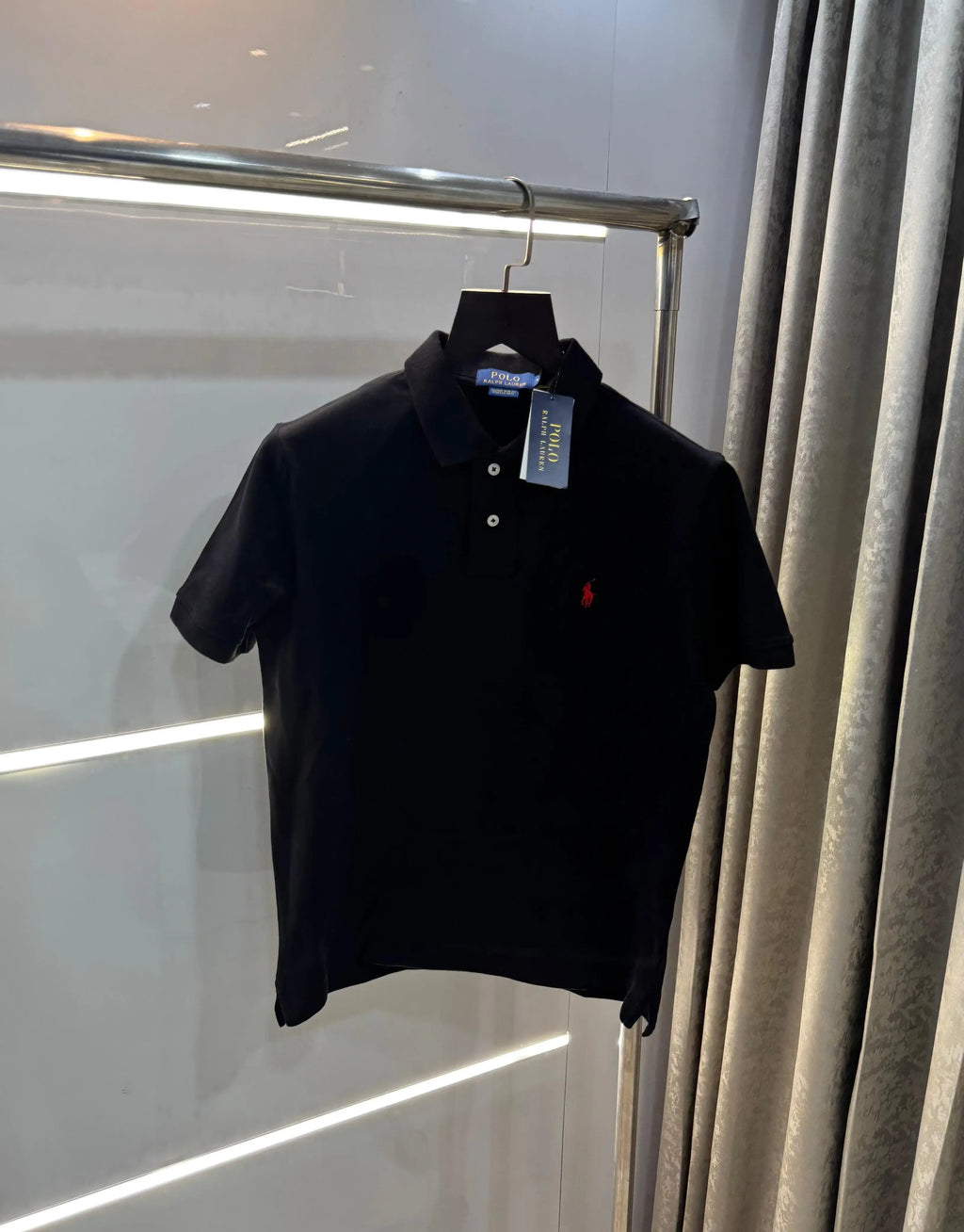 Ralph Laure Black Red logo Embroidery Logo Classic Polo T-Shirt