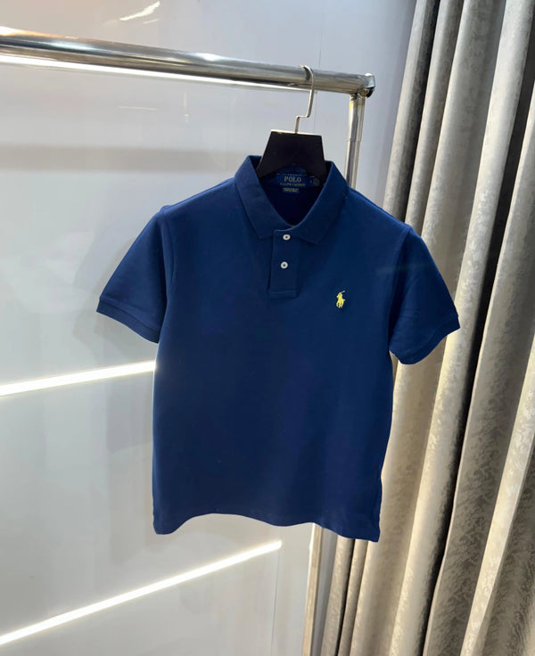 Ralph Laure P.Blue  logo Embroidery Logo Classic Polo T-Shirt
