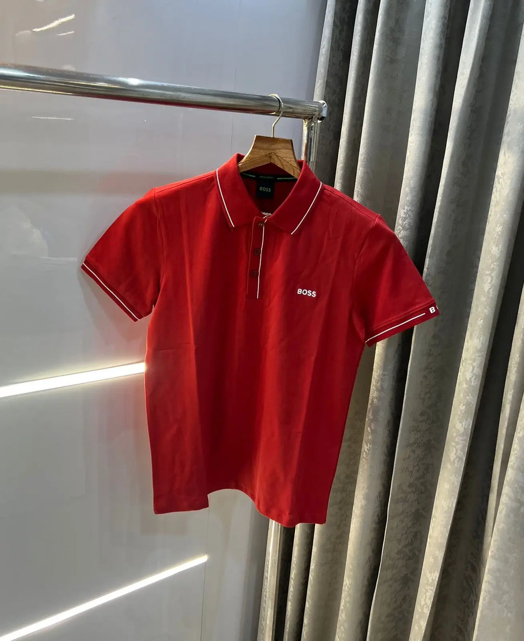 Hugo Bos s Red  Premium Polo T-Shirt
