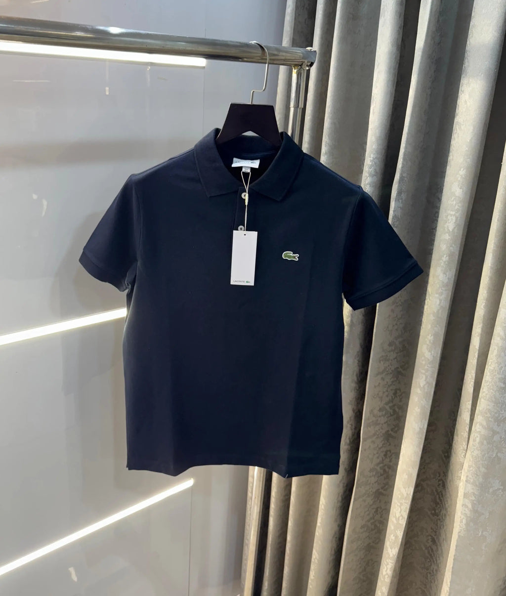 Lacost e Navy Blue Embroidery Logo Premium Polo T-Shirt