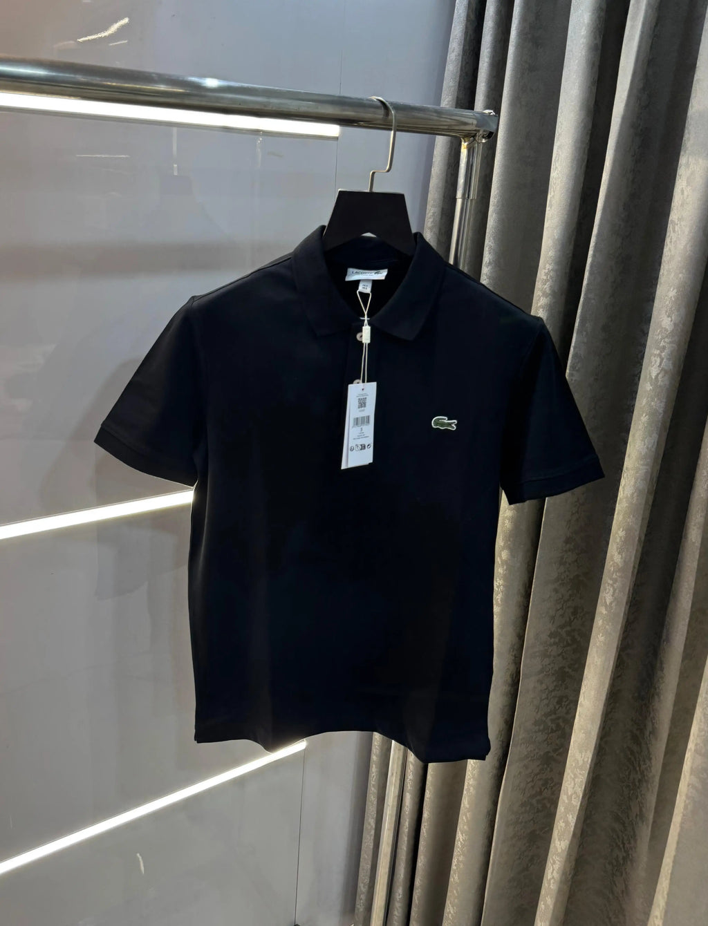 Lacost e Black  Embroidery Logo Premium Polo T-Shirt