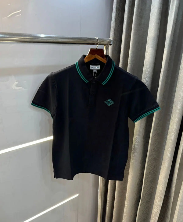 Lacost e Black  Embroidery Logo Premium Polo T-Shirt