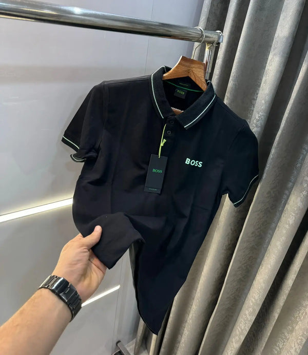 Hugo Bos s Black Premium Polo T-Shirt