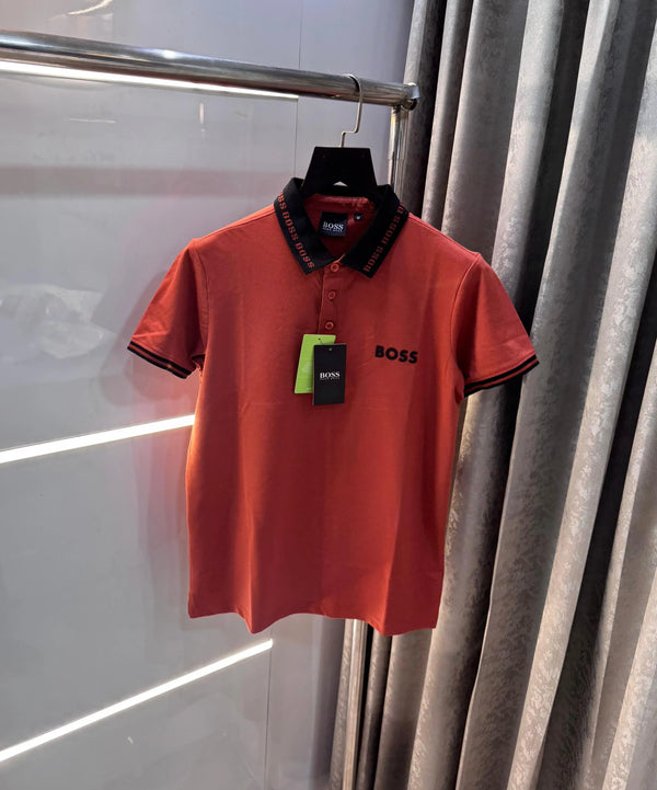 Hugo bos s Rust  Classic Premium Polo T-Shirt