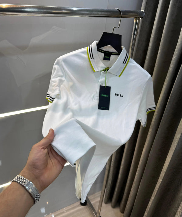 Hugo bos s White  Classic Premium Polo T-Shirt