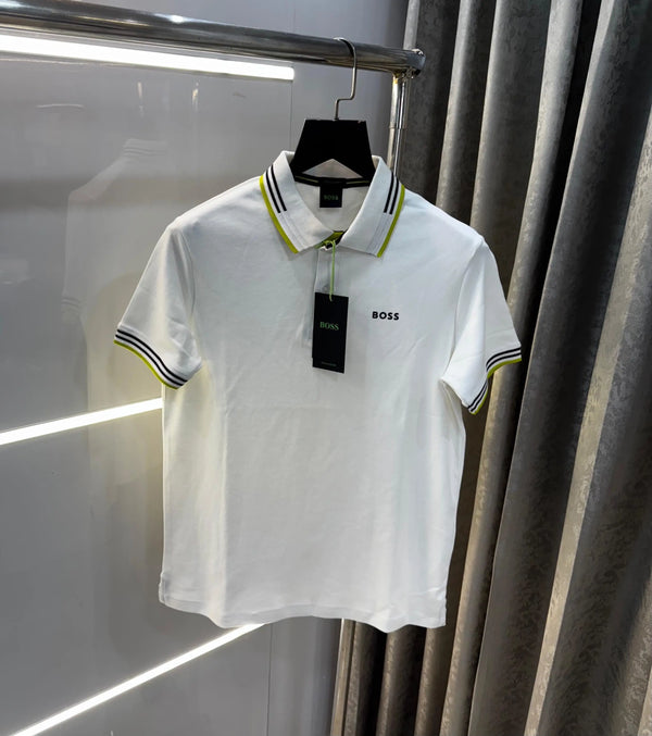 Hugo bos s White  Classic Premium Polo T-Shirt