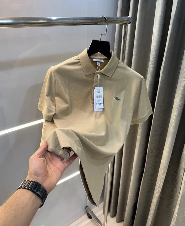 Lacost e Baige  Embroidery Logo Premium Polo T-Shirt